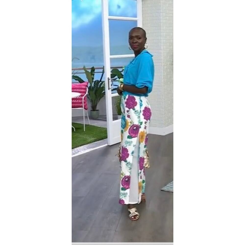 C. Wonder by Christian Siriano Floral Wide-Leg Pants 1X | Pull-On Palazzo | NWOT